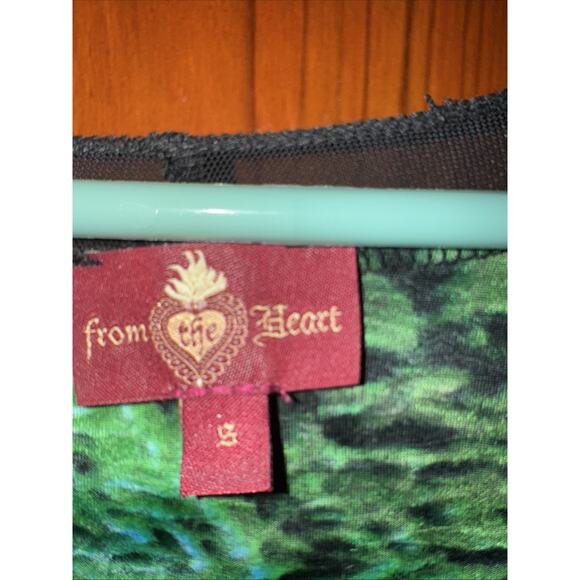 From The Heart Scoop Neck Three-Quarter Length Sleeve Tunic Blouse Asymmetric S - Picture 2 of 9